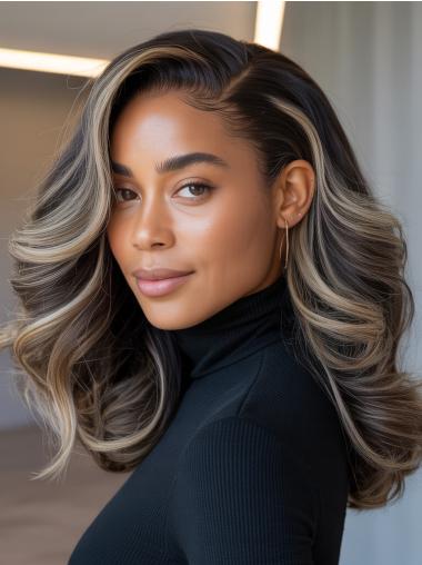 Wigs For African Americans Lace Front 16" Long Wavy Wigs