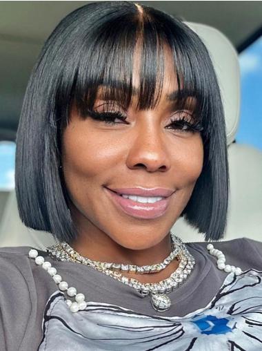 African American Bob Wigs Lace Front Black 10" Wigs