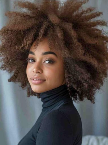 Wigs For African American Hair Monofilament 12" Brown Wigs