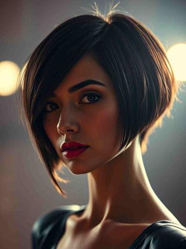 African American Short Hairstyles Wigs Bobs 8" Monofilament Black Wigs