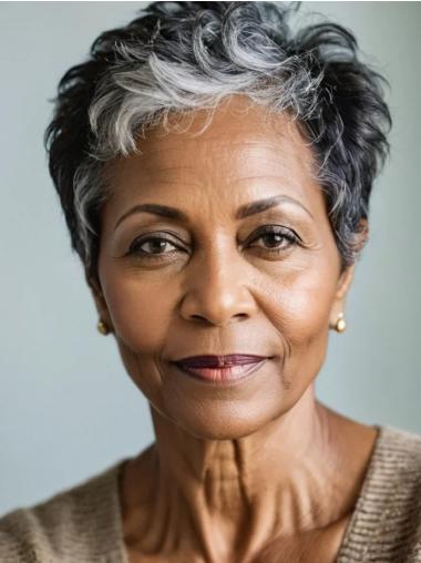 Natural Lace Front Wigs For African American Salt and Pepper Wigs