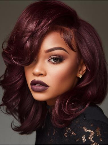 Layered Wig African American Red 14" Lace Front Wigs