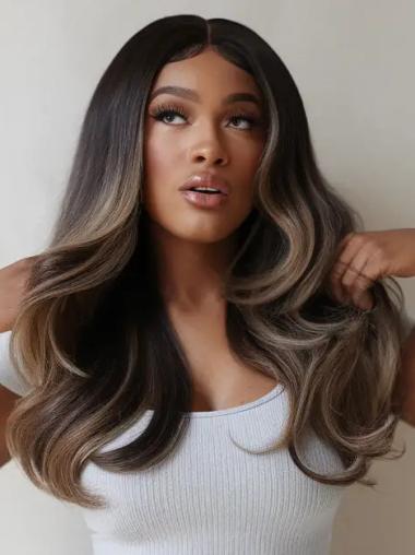 Wigs African American Hair Monofilament 18" Ombre tone Wigs