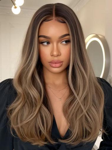 Synthetic Wigs African American Monofilament 22" Blonde Wigs