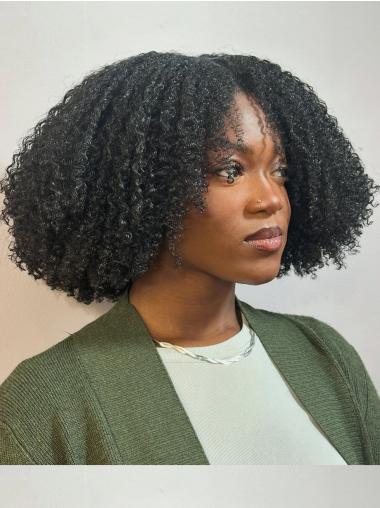 Wigs For African American Seniors Monofilament 10" Black Wigs