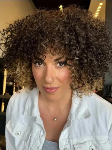 African American Lace Front Wigs With Bangs 12" Ombre tone Wigs