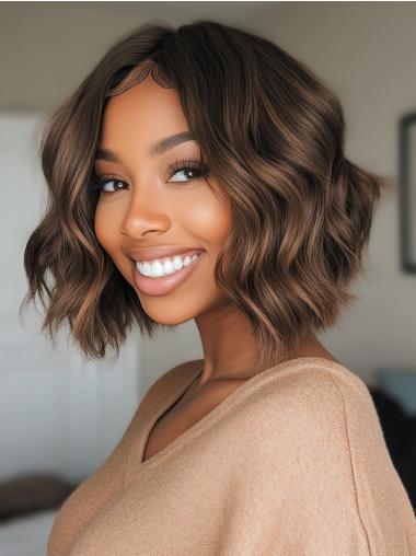 Wigs That Look Real For African American Wavy Bobs Chin Length Wigs