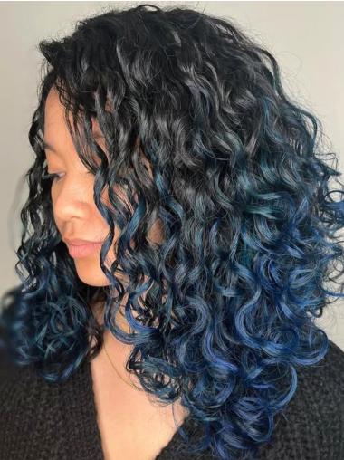 Wig For African American Hair Lace Front 16" Long Curly Wigs