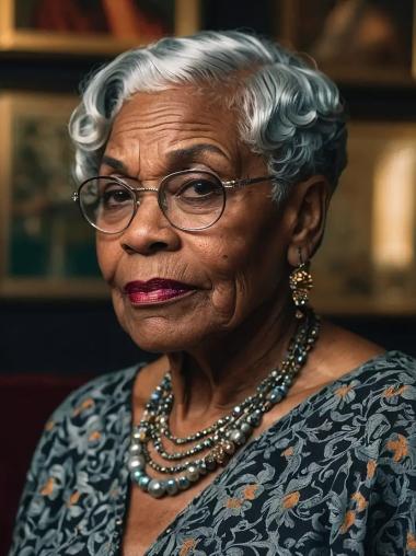 Short Gray Wigs For African American Wavy Layered Cropped Wigs