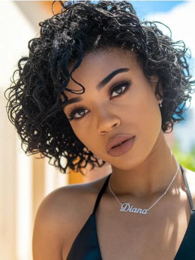 African American Lace Wigs Chin Length 10" Black Wigs