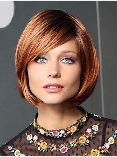 Long Monofilament 10" Auburn Quality Bobbed Wigs