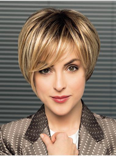 Straight 8" Ombre/2 Tone Capless With Bangs Synthetic Wigs For Sale