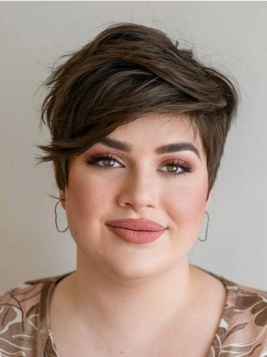 Short Hair Wig Straight Boycuts Lace Front 6" Synthetic Wigs