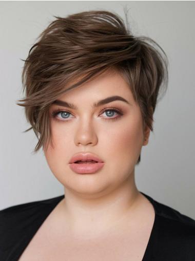 Short Hair Wig Straight Boycuts Lace Front 4" Synthetic Wigs