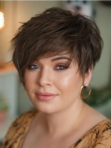 Short Hair Wig Straight Boycuts Lace Front 6" Synthetic Wigs