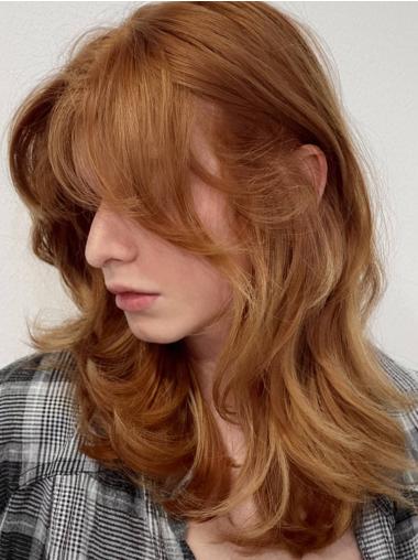 Long Blonde Wig 16" Wavy Lace Front Layered Synthetic Wigs