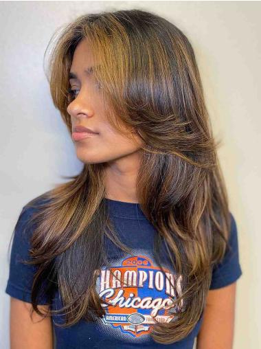 Long Hair Wigs Monofilament Layered Wavy Ombre/2 Tone 20" Wigs