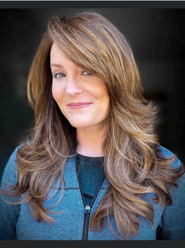 Long Blonde Wig 16" Wavy Lace Front Layered Synthetic Wigs