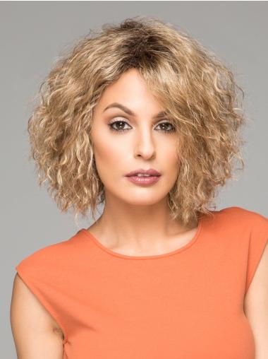 10 Inches Curly Blonde Capless Synthetic Wigs