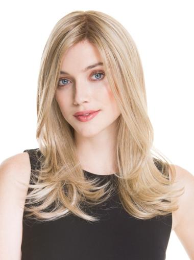 Blonde Straight Long Trendy Lace Wigs No Glue Needed