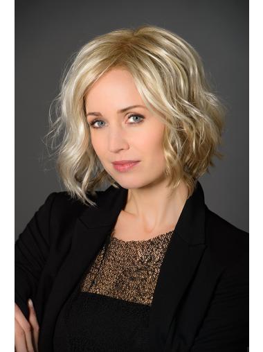 Top Synthetic Chin Length Blonde 10 Inches Natural Looking Bob Wigs