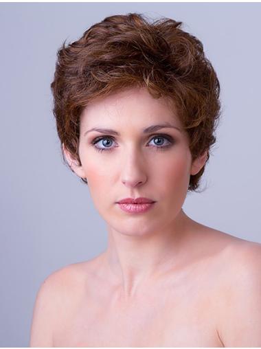 4 Inches No-Fuss Wavy Top Rated Monofilament Short Wigs