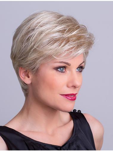 Platinum Blonde Capless New Style Short Wig Hairstyles