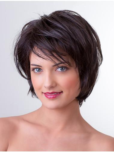 Gorgeous Bobs Straight Medium Length Brown Wigs