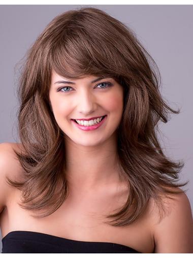 Auburn Synthetic Soft Layered Long Monofilament Wig