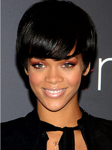 With Bangs Short 8 Inches New Lace Front Wig Rihanna