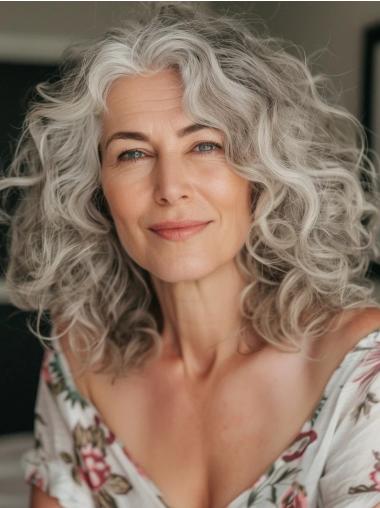 Grey Wigs Online Curly 14" Synthetic Monofilament Wigs