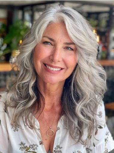 Trendy Grey Wigs Wavy 16" Synthetic Monofilament Wigs