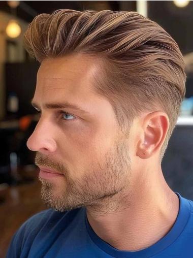 Human Hair Wigs Blonde Straight Cropped 4" Lace Front Wigs