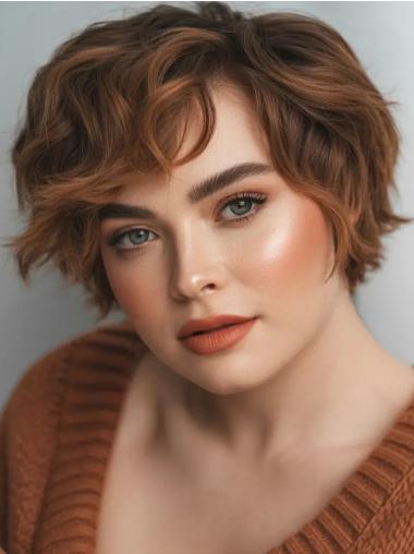 Womens Wigs Short Synthetic 6" Lace Front Wavy Wigs