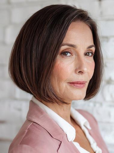 Monofilament Short Wigs Synthetic Straight 8" Bobs Wigs