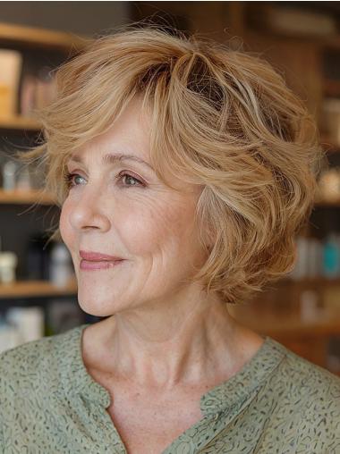 Women Short Wigs Synthetic 8" Lace Front Wavy Wigs