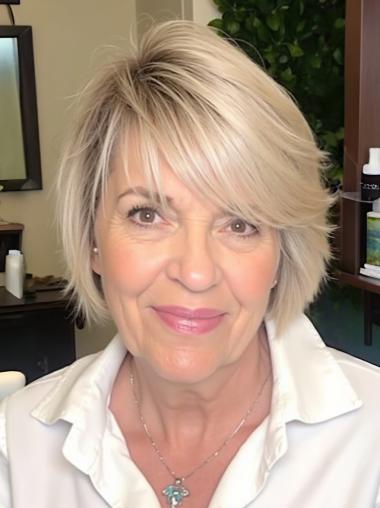 Wigs Short Hair Synthetic 8" Lace Front Straight Wigs