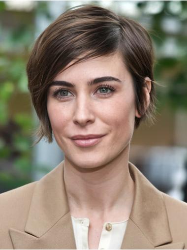 Short Cut Wigs Human Hair 6" Straight Lace Front Layered Wigs