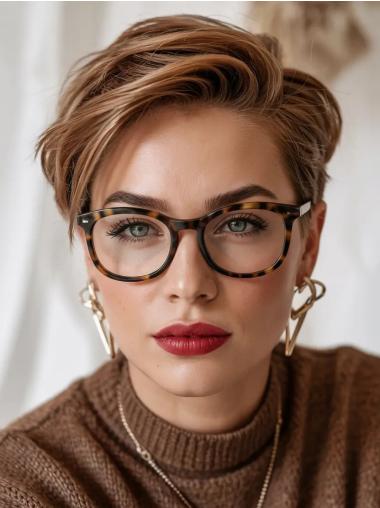 Wig Short Hairstyles 4" Wavy Layered Blonde Wigs