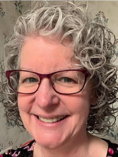 Short Grey Wigs For Older Ladies Layered Curly Lace Front Wigs