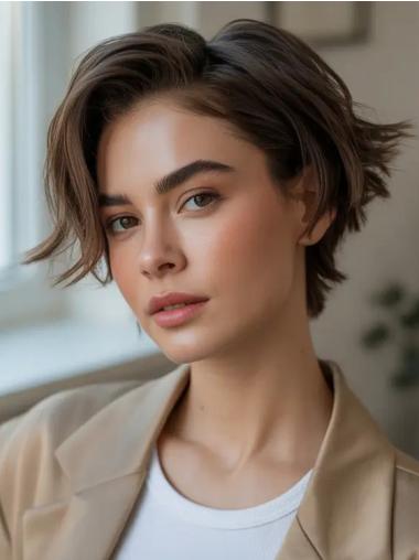 Short Wigs For Women Synthetic Wavy 6" Layered Wigs