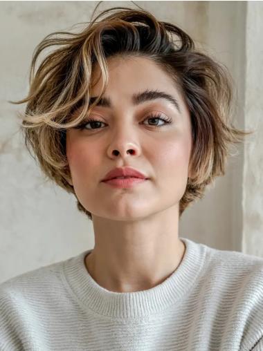 Short Style Wigs Layered 6" Ombre Tone Synthetic Wigs