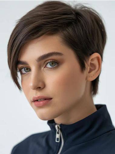 Short Cut Wigs 4" Lace Front Synthetic Wigs