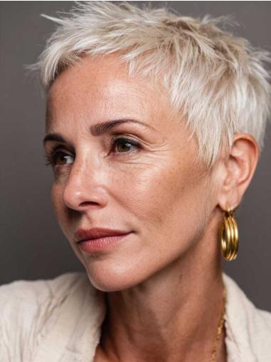 Front Lace Short Wigs Synthetic 4" Boycuts Blonde Wigs