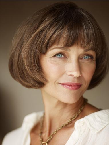 Short Bob Wigs Straight 8" Lace Front Remy Human Hair Wigs