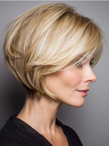 Short Lace Front Wigs Synthetic 8" Bobs Blonde Wigs