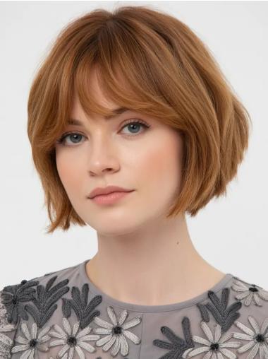 Short Wigs For Round Faces Synthetic Wavy 8" Bobs Wigs