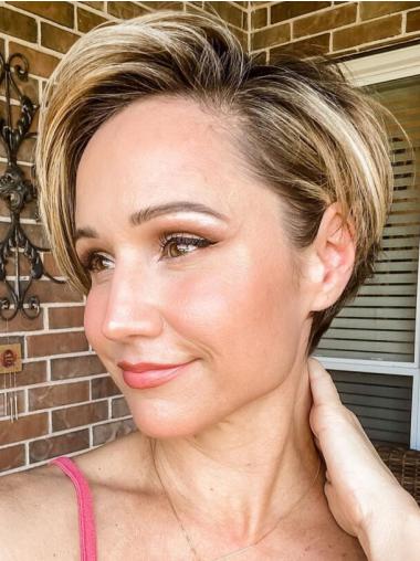 Short Bob Wig Human Hair Ombre Tone Lace Front 6" Wigs