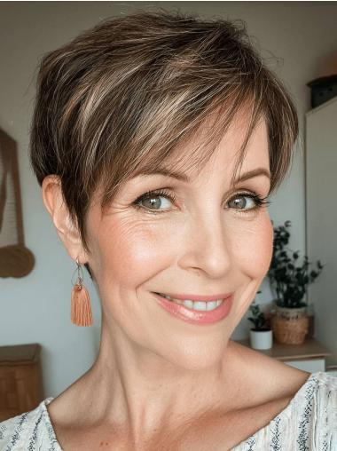 Short Hair Lace Wigs Ombre Tone 4" Straight Wigs