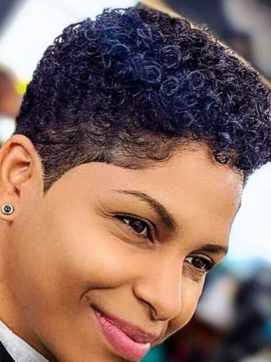 Short African American Wigs Black Lace Front Synthetic Wigs